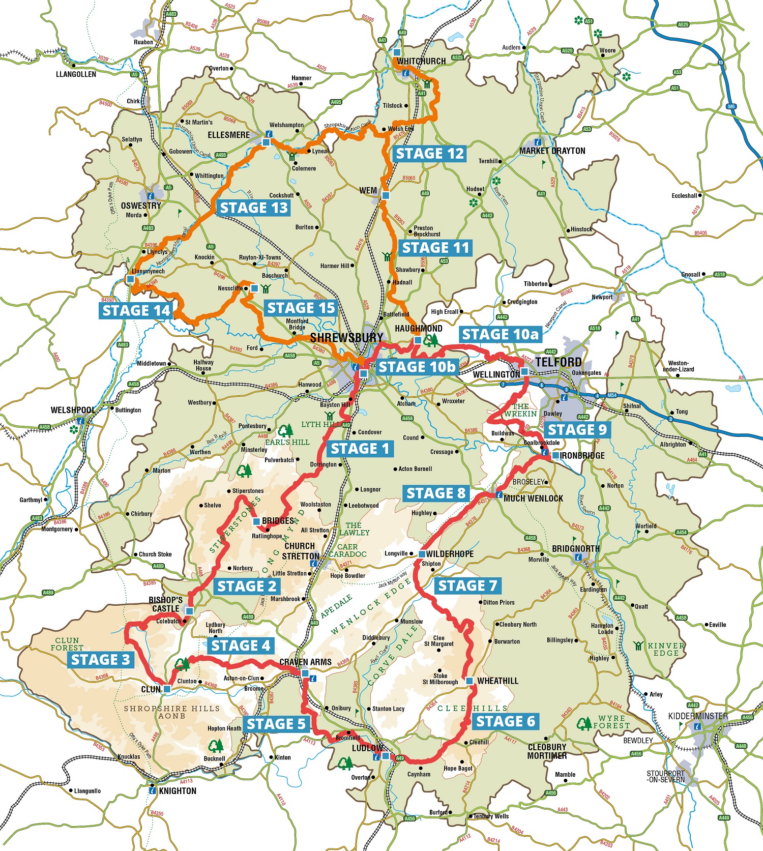 The Map Shropshireway   SWMap  2018 2 